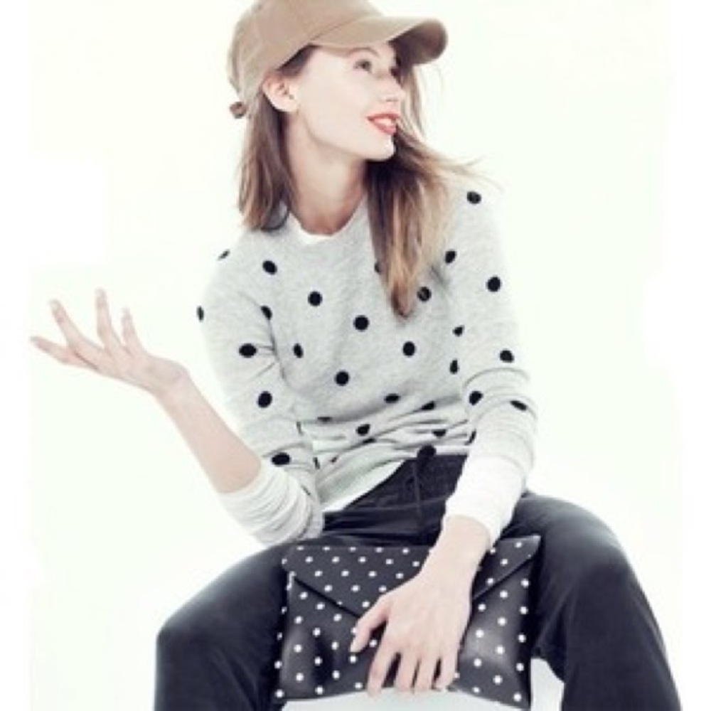 J. Crew Invitation Clutch In Dot